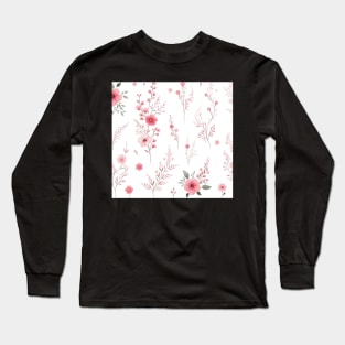 Pink Flowers Long Sleeve T-Shirt